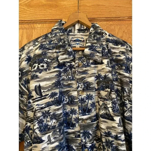 True American Pineapple Button Down Shirt Sz M Tropical Hawaiian Resort Cruise - Picture 3 of 7